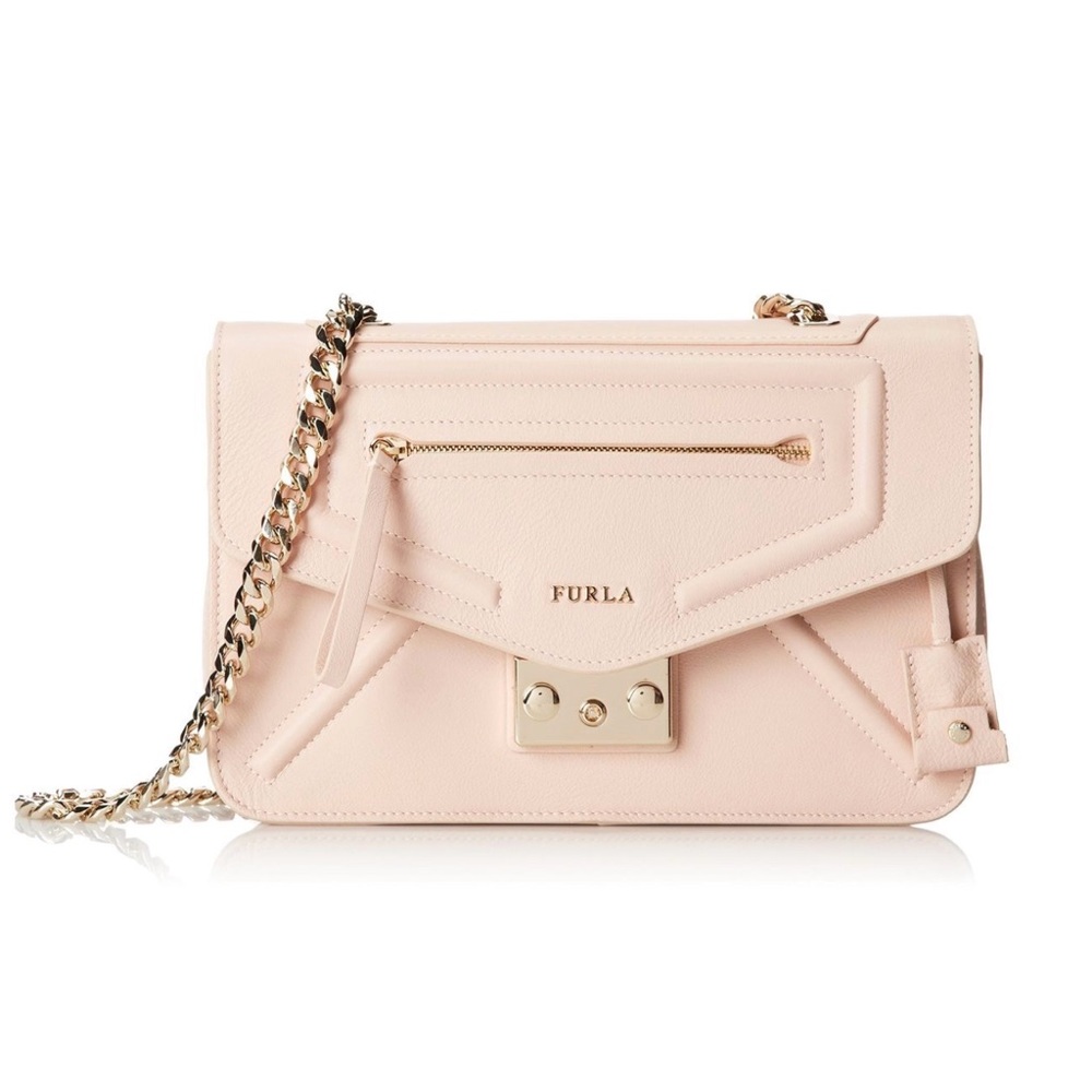 Furla Alice Small Crossbody Bag Magnolia Pink Leather